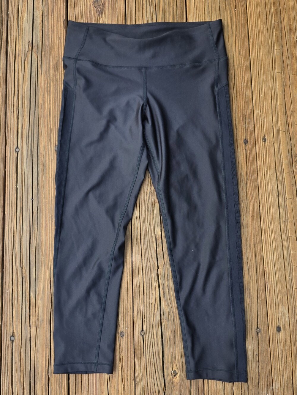 Under Armour Sheer Mesh Spell Out Legs Leggings L
